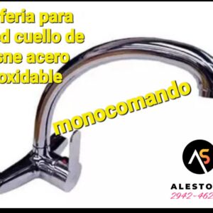 Griferia Mezcladora Monocomando Cocina Pared Pico Cisne