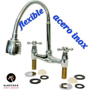 Canilla Griferia Mezcladora Mesada Pico Flexible Flor Cocina